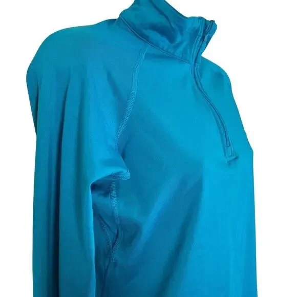 Nike Pro Combat Dri-Fit Fitted Fleece Lined 1/4 Zip Therma Shirt Top Womens M - Picture 2 of 16